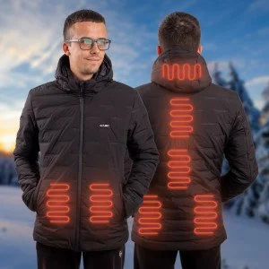 Мъжко яке с подгряване W-TEC HEATborg - Черен