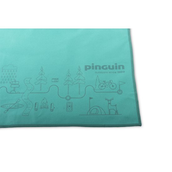 Туристическа кърпа PINGUIN Micro Towel Map XL - Петрол