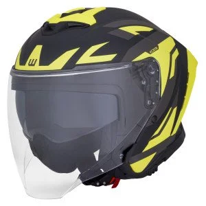 Мото каска W-TEC Voltik Graphic - Черен-Жълт