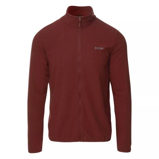 Мъжки полар HI-TEC Damis II Full Zip- Червен