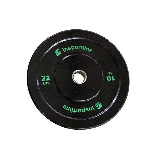 Олимпийски диск inSPORTline Bumper Plate Lite 10 кг 50 мм Олимпийски диск inSPORTline Bumper Plate Lite 10 кг 50 мм