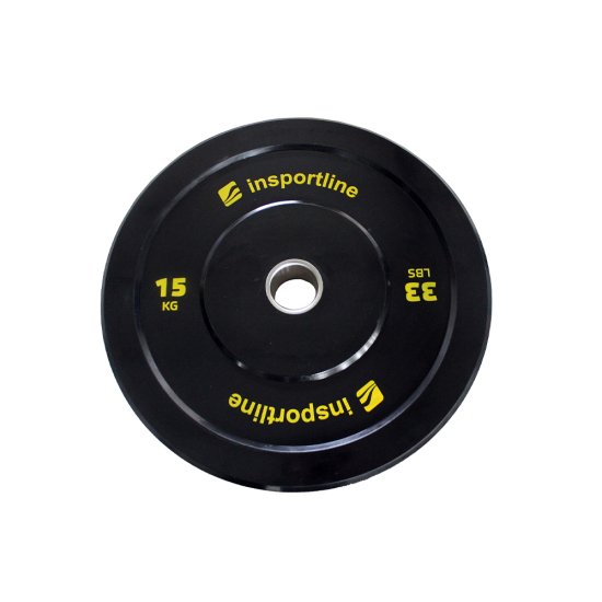 Олимпийски диск inSPORTline Bumper Plate Lite 15 кг 50 мм