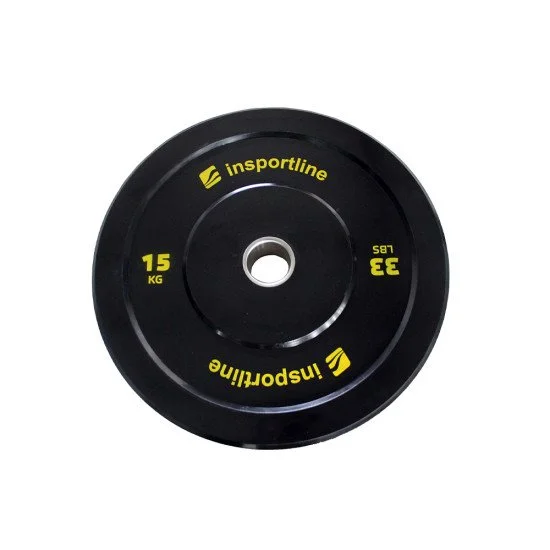 Олимпийски диск inSPORTline Bumper Plate Lite 15 кг 50 мм Олимпийски диск inSPORTline Bumper Plate Lite 15 кг 50 мм