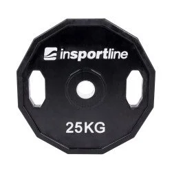 Олимпийски диск с гумено покритие inSPORTline Ruberton 25 кг