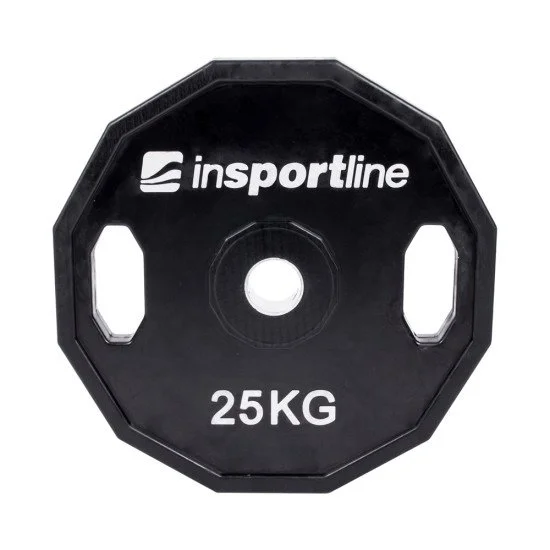 Олимпийски диск с гумено покритие inSPORTline Ruberton 25 кг
