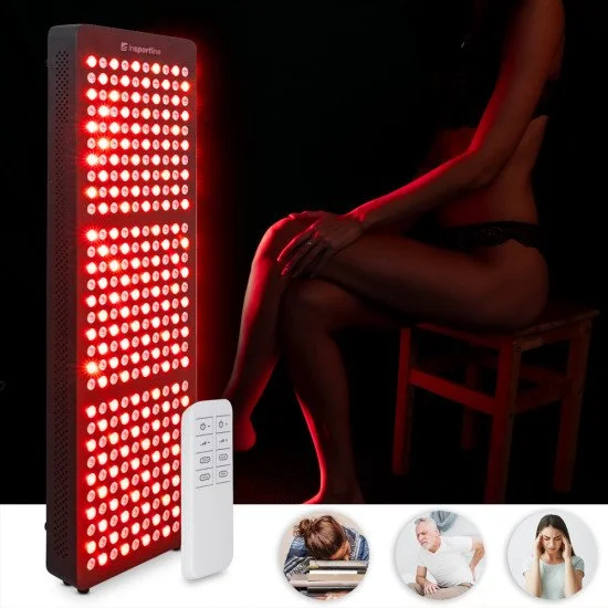 Панел за светлинна терапия inSPORTline Lustar 300 LED - Черен