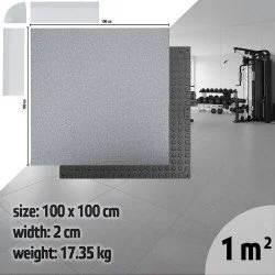 Предпазна настилка за фитнес inSPORTline Luxteko Flat 100x100x2 см