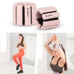 Регулируеми тежести за ръце и крака inSPORTline Brace 2 x 0,5 кг розов