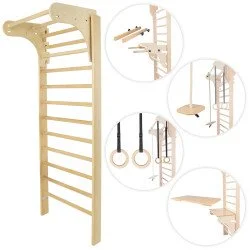 Шведска стена с аксесоари inSPORTline Steadyline 250 x 90 см
