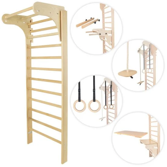 Шведска стена с аксесоари inSPORTline Steadyline 250 x 90 см