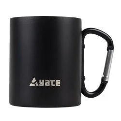 Термо чаша с карабинер YATE Stainless Steel - Черен