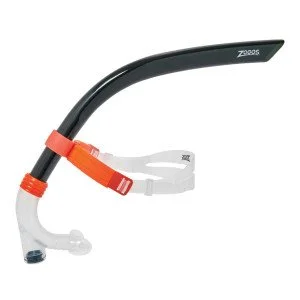 Тренировъчен шнорхел ZOGGS Centre LIne Snorkel - Черен-Оранжев
