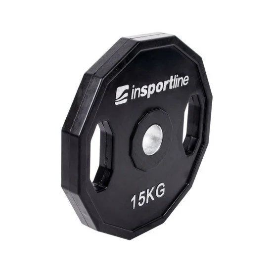 Олимпийски диск с гумено покритие inSPORTline Ruberton 15 кг