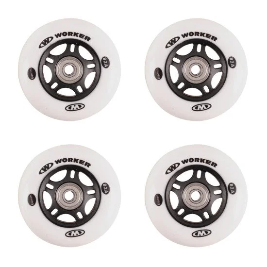 Комплект резервни колела WORKER 64mm и лагери ABEC-5 Chrome Комплект резервни колела WORKER 64mm и лагери ABEC-5 Chrome