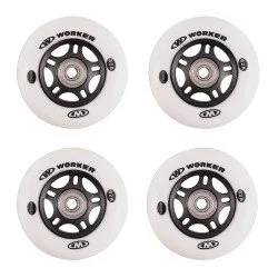 Комплект колела за ролери WORKER 70mm и лагери ABEC-5 Chrome