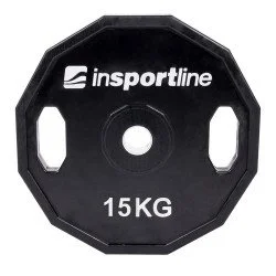 Стоманен диск с гумено покритие inSPORTline Ruberton 15 кг