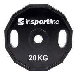 Стоманен диск с гумено покритие inSPORTline Ruberton 20 кг