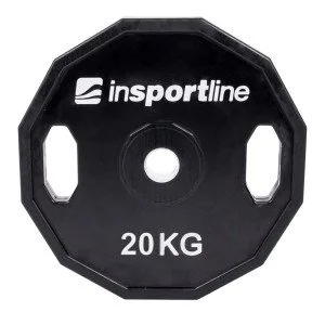 Стоманен диск с гумено покритие inSPORTline Ruberton 20 кг