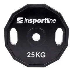 Стоманен диск с гумено покритие inSPORTline Ruberton 25 кг