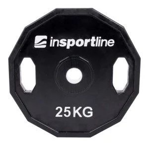Стоманен диск с гумено покритие inSPORTline Ruberton 25 кг