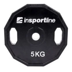 Стоманен диск с гумено покритие inSPORTline Ruberton 5 кг