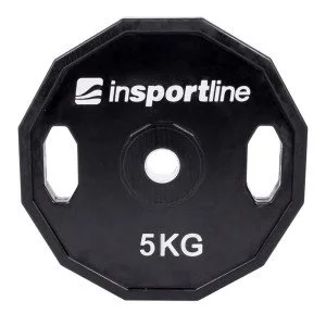 Стоманен диск с гумено покритие inSPORTline Ruberton 5 кг