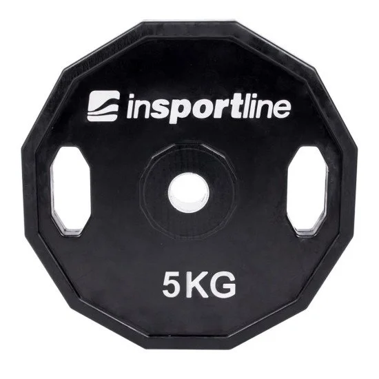 Стоманен диск с гумено покритие inSPORTline Ruberton 5 кг