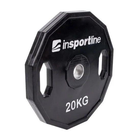 Олимпийски диск с гумено покритие inSPORTline Ruberton 20 кг