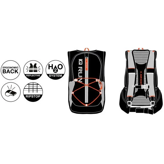 Раница за бягане IQ Ultrarunner 8 л, Черен