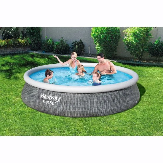 Надуваем басейн с филтърна помпа BESTWAY Fast Set 396