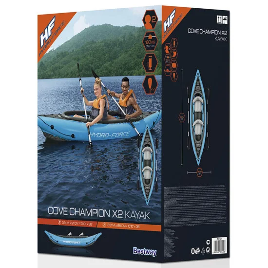 Надуваем каяк BESTWAY Cove X2 