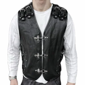 Кожен мото елек MOTOMALL Rock