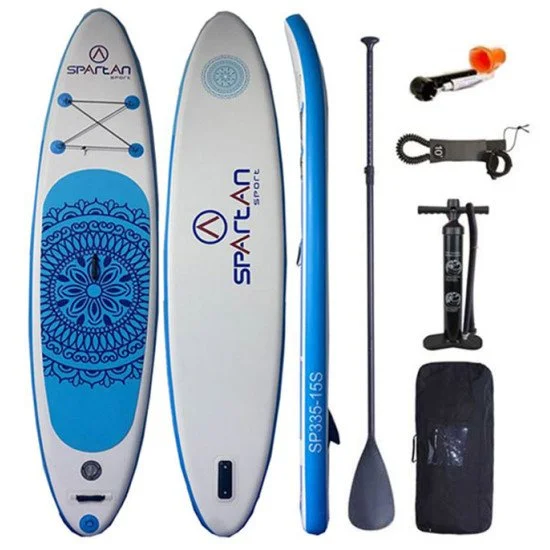 Надуваем SUP борд SPARTAN 320-15 бял/син Надуваем SUP борд SPARTAN 320-15 бял/син