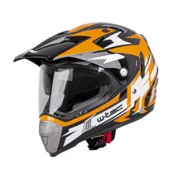 Мото каска W-TEC Dualsport - Черен/оранжев