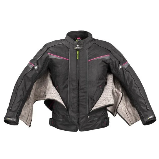 Дамско мото яке W-TEC Progair Lady - черен - розов Дамско мото яке W-TEC Progair Lady - черен - розов