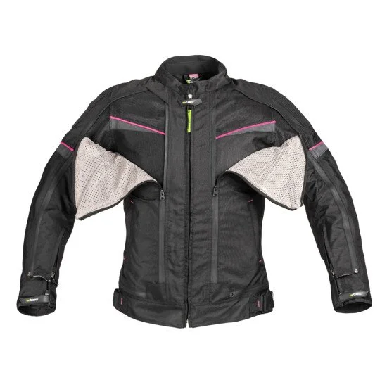 Дамско мото яке W-TEC Progair Lady - черен - розов Дамско мото яке W-TEC Progair Lady - черен - розов