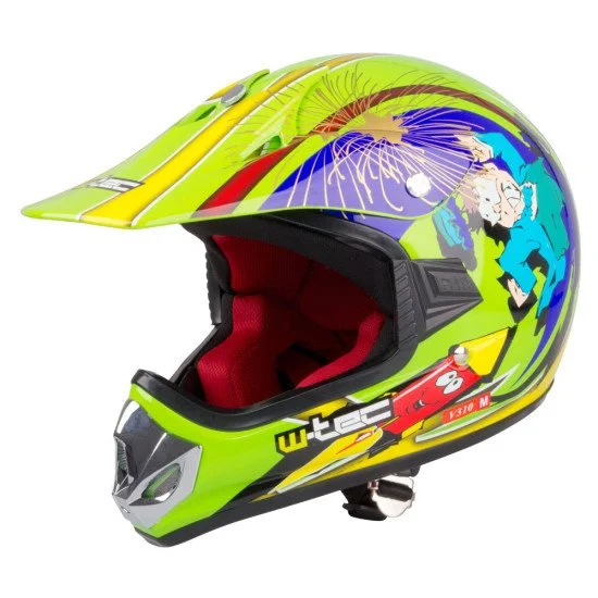 Детска каска W-TEC V310-Zombie Neon Green Детска каска W-TEC V310-Zombie Neon Green