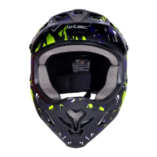 Каска Downhill W-TEC Richpike - Green & Blue Madness Каска Downhill W-TEC Richpike - Green & Blue Madness