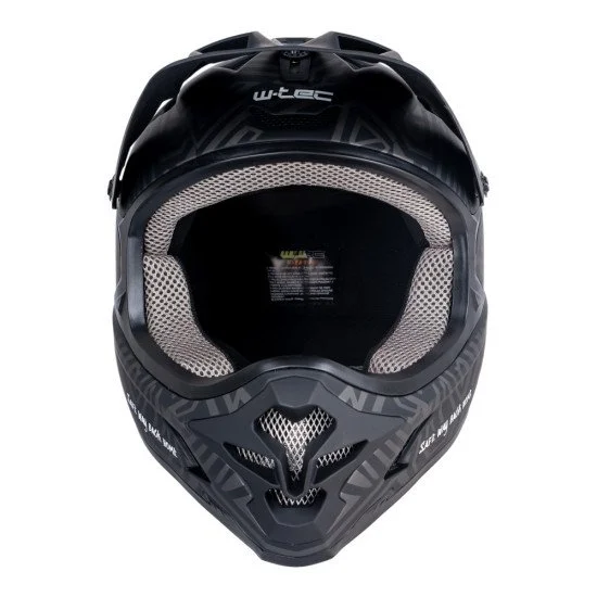 Каска Downhill W-TEC Richpike - Pink Tag On Black Каска Downhill W-TEC Richpike - Pink Tag On Black