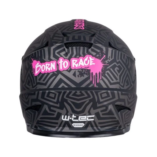 Каска Downhill W-TEC Richpike - Pink Tag On Black Каска Downhill W-TEC Richpike - Pink Tag On Black