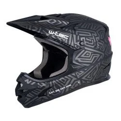 Каска Downhill W-TEC Richpike - Pink Tag On Black