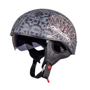 Мото каска W-TEC Black Heart V535 Cross Skull