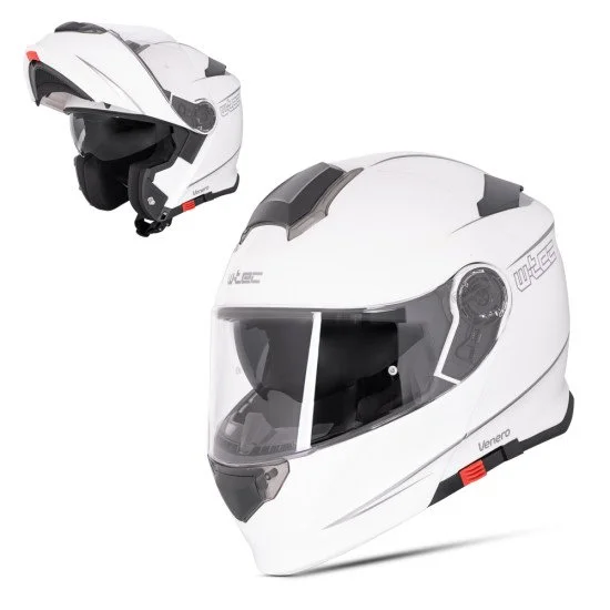Мото каска W-TEC Venero, Бял гланц Мото каска W-TEC Venero, Бял гланц