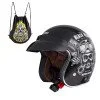 Мото каска W-TEC V541 Black Heart, Skull - Черен гланц Мото каска W-TEC V541 Black Heart, Skull - Черен гланц