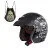 Мото каска W-TEC V541 Black Heart, Skull - Черен гланц