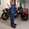Мъжки мото дънки W-TEC Biterillo Evo - Син Мъжки мото дънки W-TEC Biterillo Evo - Син