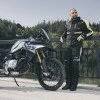 Мъжки мото панталон W-TEC Spirital - Черен/оранжев