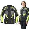 Дамско мото яке W-TEC Radana - Черен-сив-зелен