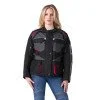 Дамско мото яке W-TEC Radana - Черен-сив-червен