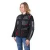 Дамско мото яке W-TEC Radana - Черен-сив-червен
